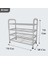 4 Katlı Ayakkabılık Düzenleyici Çok Amaçlı Raf Konsept Metal Raf Krom 2