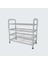 4 Katlı Ayakkabılık Düzenleyici Çok Amaçlı Raf Konsept Metal Raf Krom 5