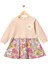 434524 Kız Çocuk Sunny Bloom Elbise (Çiçek Desenli Etek, Gülen Çiçek Aplikeli Üst) 1