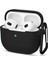Airpods 3.nesil Kılıf, Tam Koruyucu Özellikli Yumuşak Silikon Airpods Aksesuar Kılıf ile Uyumlu Airpods,kadın Erkek, Anahtarlıklı Kablosuz ve Kablolu Şarj Özellikli Kılıfı, Siyah 1