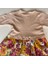 434524 Kız Çocuk Sunny Bloom Elbise (Çiçek Desenli Etek, Gülen Çiçek Aplikeli Üst) 3
