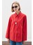 Geniş Manşetli Klasik Gömlek Kırmızı 5
