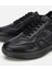 02AYH314080A100 ERKEK Deri Siyah Dikiş Detaylı Comfort Spor Ayakkabı 3