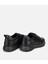 02AYH314080A100 ERKEK Deri Siyah Dikiş Detaylı Comfort Spor Ayakkabı 4