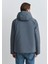 Su İtici Kapüşonlu Gri Şişme Mont 0110663-80776 15
