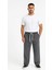 Erkek Fitilli Kadife Cepli Buggy Pantolon Oversize Rahat Kalıp - Füme 1