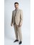 Ekru Fitilli Kadife Erkek Takım Elbise – 3 Parça Yelekli, Şık ve Modern Slim Fit Kesim 2
