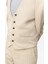 Ekru Fitilli Kadife Erkek Takım Elbise – 3 Parça Yelekli, Şık ve Modern Slim Fit Kesim 4