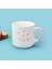 Houseware 7 Kalp Desenli Porselen Kupa - Beyaz / Pembe - 320 ml 2