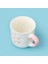 Houseware 7 Kalp Desenli Porselen Kupa - Beyaz / Pembe - 320 ml 3
