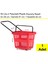 Tekerlekli Plastik Market Alışveriş El Sepeti 54 Litre Kırmızı 1 Adet 1
