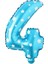 Vitrini 4 Rakamlı 16 Inç Mavi Yıldızlı Folyo Balon 36 cm (Mavi) 1