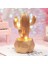 Buffer® LED Işıklı Sevimli Kaktüs Dekoratif Masa Lambası Mini Biblo Gece Lambası-Gold 2