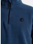 D5WM-SWT3300 Indigo Fermuarlı Yaka Basic Düz Erkek Polar Sweatshırt 4