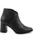 Siyah Hakiki Deri Kadın Bot & Bootie K02208021803 1