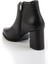 Siyah Hakiki Deri Kadın Bot & Bootie K02208021803 4
