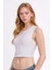 Kadın Giyim Pamuklu & Elastan Kolsuz Bisiklet Yaka 3 Adet Beyaz Crop LL.011.ILK.109 3