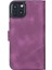 Apple iPhone 13 Uyumlu Deri Cüzdanlı Kılıf Rustik Mor 3