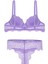 Anna 2735 Dantelli Dekolte Dolgulu Push-Up Sütyen ve Külot Takımı- Lila 2
