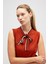 Priscilla Çizgi Detaylı Fiyonklu Kadın Triko Bluz - Kiremit 6