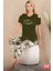 Lady Yeşil Desenli Omuzlar Açık Kapri Pijama Takımı 2