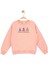 Kız Çocuk Yuvarlak Yaka Yavruağzı Sweatshirt - Prenses Elbiseleri Desenli Nakışlı Çocuk Sweat 2