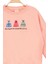 Kız Çocuk Yuvarlak Yaka Yavruağzı Sweatshirt - Prenses Elbiseleri Desenli Nakışlı Çocuk Sweat 4
