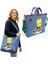 Bart Simpson Tasarım Büyük Boy Denim Tote Çanta 1