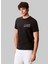 Bisiklet Yaka Baskılı Siyah Erkek T-Shirt LV04RC844GUB1 Ss 30S Eu Ck Ny Word 2