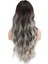 Perçemli Uzun Su Dalgası Fiber Sentetik Peruk- Ombre ve Röfleli 4