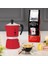 - Rainbow: 6 Cups Ocak Üstü Espresso Pişirici - 250ML - Kırmızı Renk - Alüminyum Gövde - Patentli Güvenlik Valfi - Tüm Ocak Türleri Için Uygundur (Indüksiyon Hariç) 2