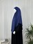 Tek Kat Medine Ipegi Pratik Bağlamalı Üçgen Sufle Eşarp Indigo ,hijab ( Hac ve Umre Için Uygundur) 2