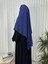 Tek Kat Medine Ipegi Pratik Bağlamalı Üçgen Sufle Eşarp Indigo ,hijab ( Hac ve Umre Için Uygundur) 3