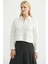 Düğmeli Cep Detaylı Triko Ceket - Kemik 2