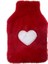 Sıcak Su Torbası Peluş Kalpli,kırmızı Termofor 27X17X2CM 1 Litre 1