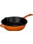 Döküm Yuvarlak Kızartma Tavası Döküm Demir Yekpare Saplı. ÇAP(Ø)24CM - Turuncu 2