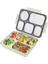 Bento 1600ML Lunchbox Tek Katlı 5 Bölmeli Çelik Sefer Tası Yemek Kutusu (Açık Yeşil) 1