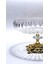 22CM Kesme Kristal Dekor Gold Ayak Cam Kase Vertical Desen 2