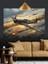 Uçak Gün Batımı Havada Dekoratif Kanvas - Mdf Ahşap Tablo 3