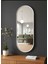 Beyaz Elips Ayna 160X60 Dekoratif Salon Hol Dikey Duvar Aynası Metal Çerçeveli 3 Renk Seçeneği 2