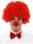 Kırmızı Renk Kıvırcık Afro Palyaço Seti 1