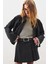 Ekoseli Bomber Ceket Siyah 2