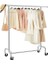 Askısı, Tekerlekli Askıları, Metalden Yapılmış, 130 Kg'a Kadar Yüklenebilir, Uzunluk 110-150 Cm, Krom Kaplama, HSR11S 3