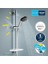 Vitalio Start 110 Sürgülü Duş Seti Sabunluklu, 110MM Yuvarlak 2 Akışlı El Duşu, 600MM Sürgülü Ray, 1750MM Duş Hortumu, Duş Başlığı Seti, Krom, 26952001 2