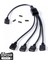 Pc Kasa ve LED Aydınlatma Için 4 Çıkışlı 4-Pin Rgb Splitter 6