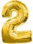 Marifetlerim - 2 Rakamı Altın Folyo Balon 16 Inch 40 cm 1