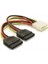4929 Ikili Çift Sata Power HDD 4 Pin Güç Kablosu 1