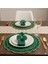 Yeşil ve Gold Detaylı Tığ Işi Yılbaşı 2 Adet Amerikan Servis ve Peçete Yüzüğü Seti 1