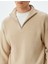 Kışlık Triko Kazak Yarım Fermuarlı Basic Dokulu Viskon Karışımlı 5
