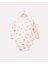 %100 Organik Pamuk Gots Sertifikalı Kruvaze Dinozor Desenli Bebek & Yenidoğan Body - Ekru 10